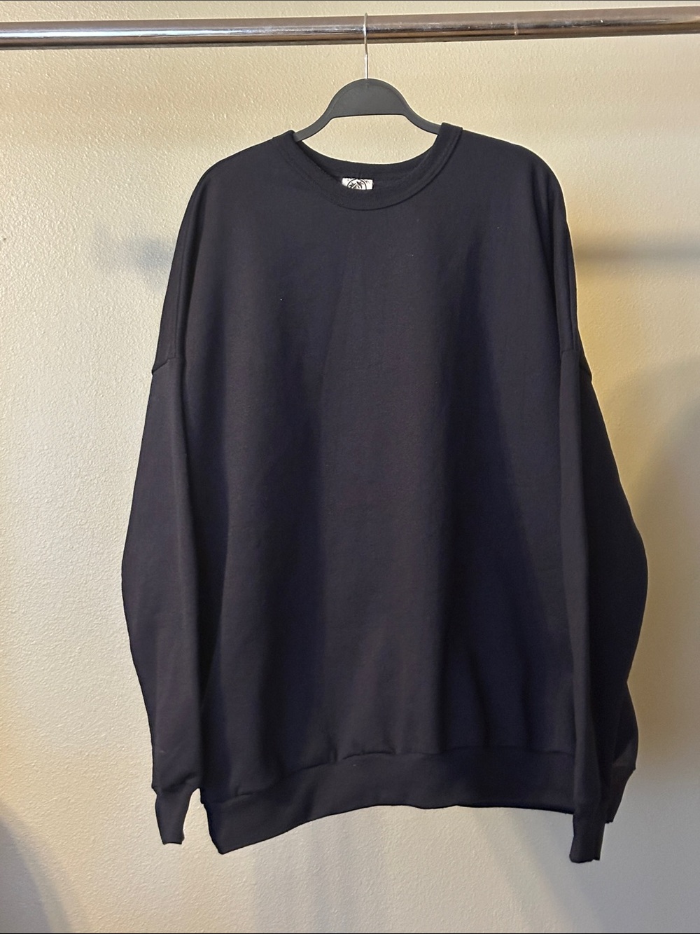 Men's Black Crewneck Pullover Sweatshirt